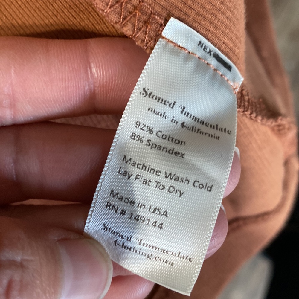 Stoned Immaculate Rust Brown Front Button Dress - image 6